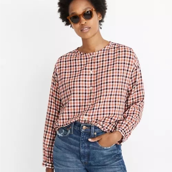MADEWELL Meadow Shirt in Check Size XXS - Picture 1 of 11